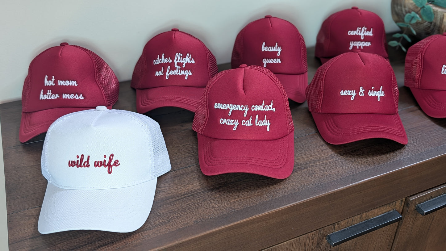 Bachelorette Hat Embroidery