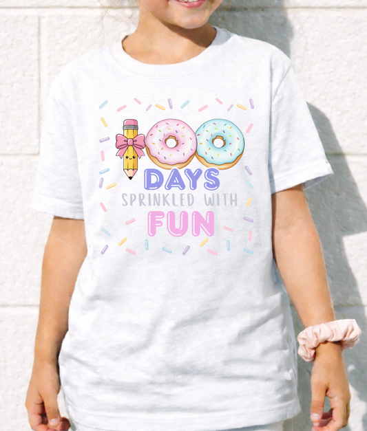 100th Day of School Short Sleeve Sprinkle