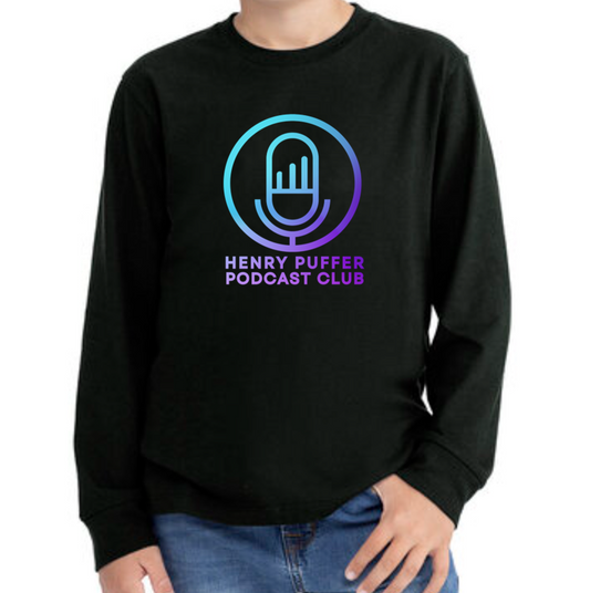 Henry Puffer Podcast Teal & Purple Logo