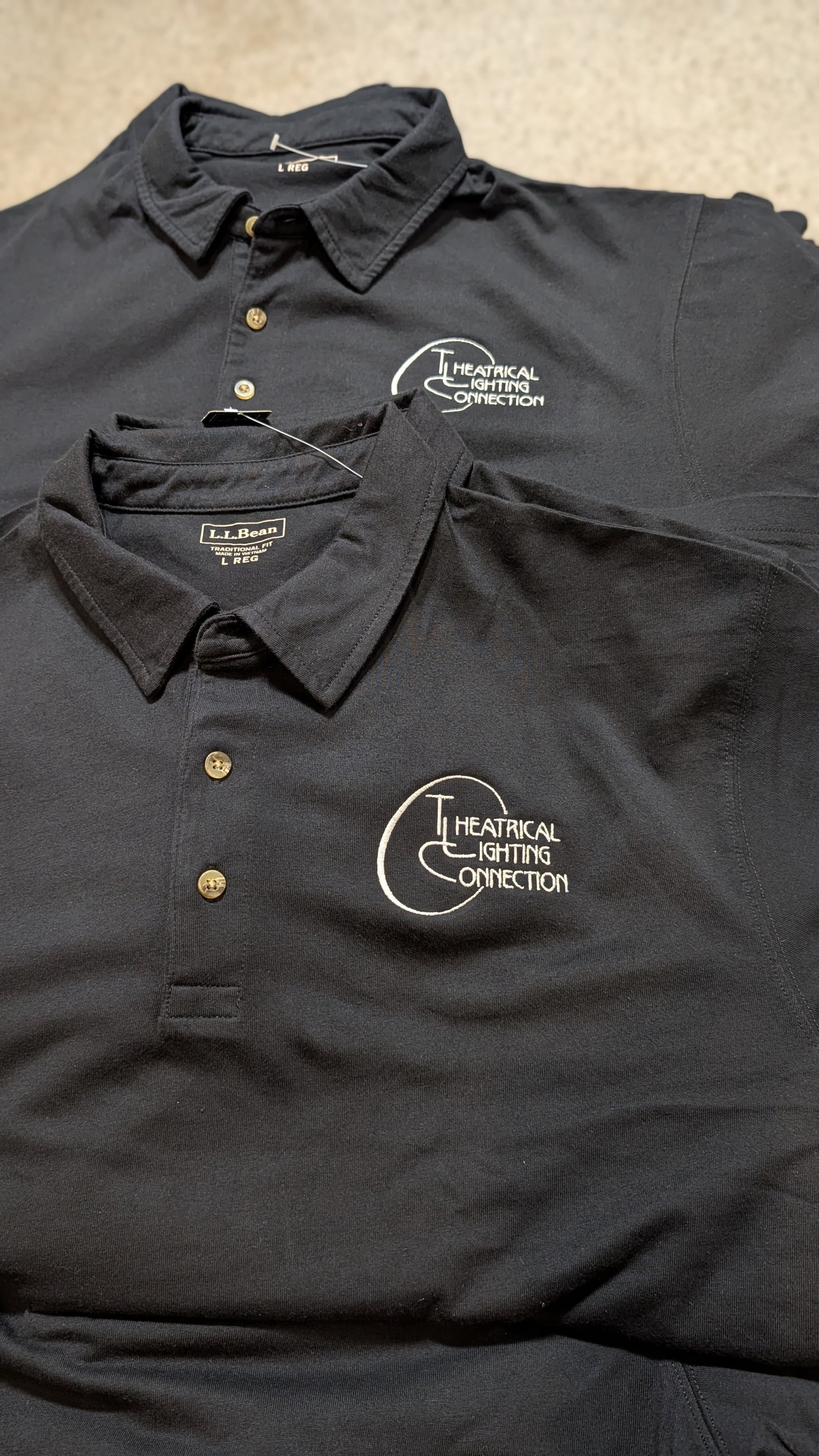 LL Bean Polo & TLC Embroidered Logo